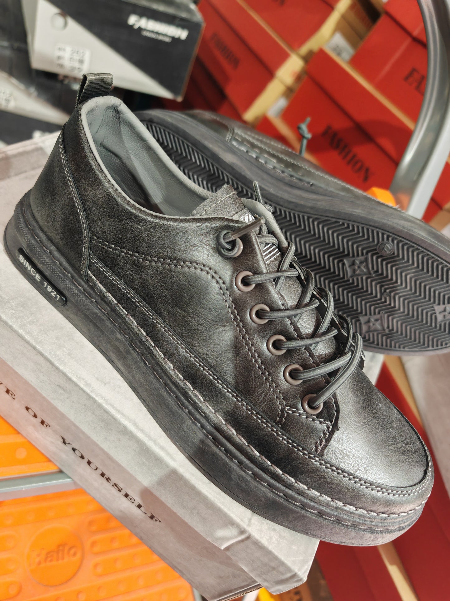 Sport-casual A926 – negru & gri ·