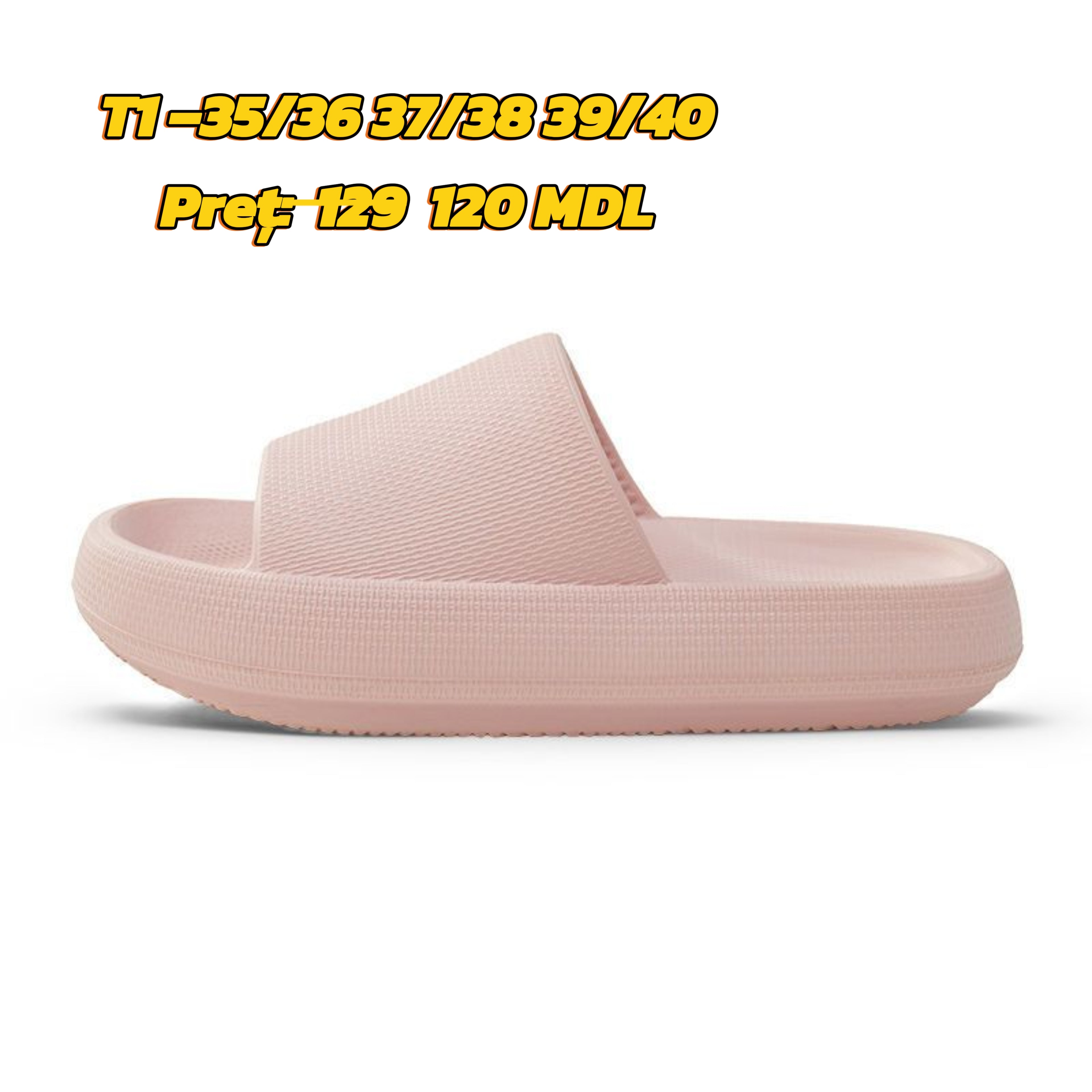 Papuci Vară cu Talpă Groasă – Material MD, Ușori și Confortabili