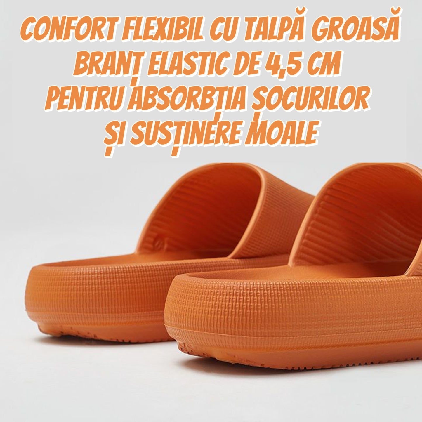 Papuci Vară cu Talpă Groasă – Material MD, Ușori și Confortabili
