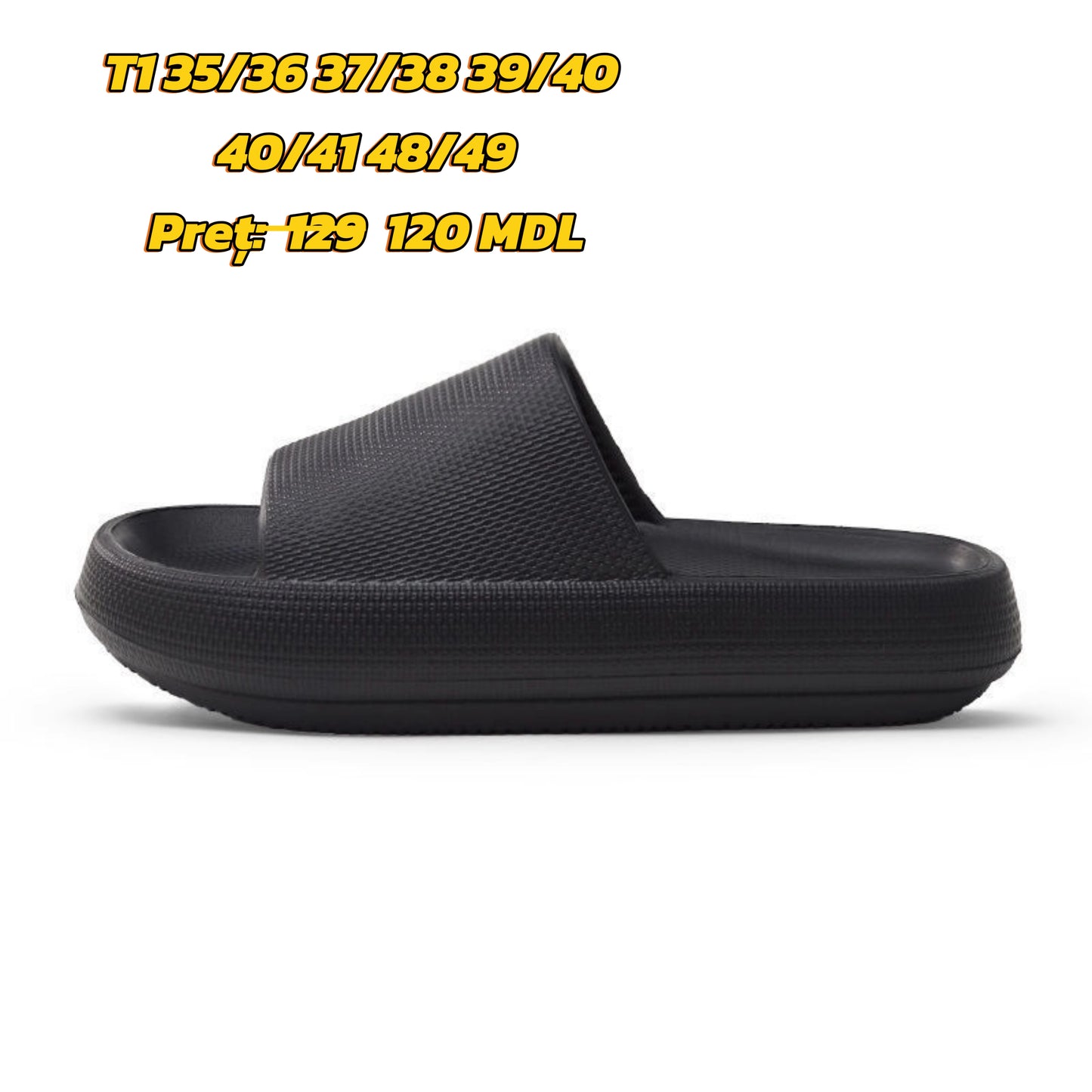Papuci Vară cu Talpă Groasă – Material MD, Ușori și Confortabili