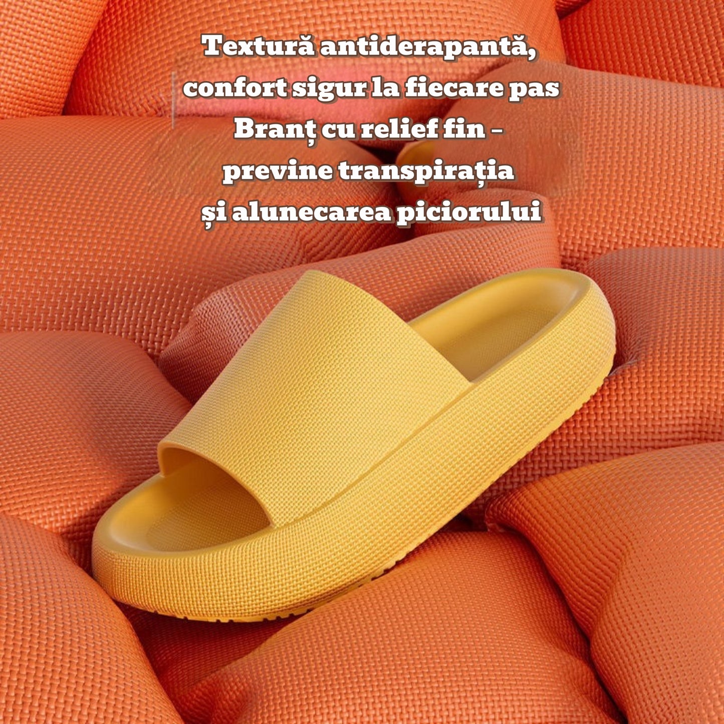 Papuci Vară cu Talpă Groasă – Material MD, Ușori și Confortabili