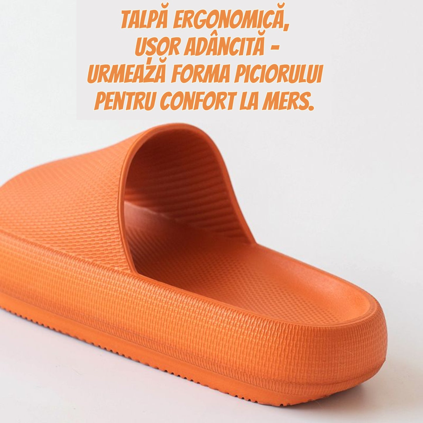 Papuci Vară cu Talpă Groasă – Material MD, Ușori și Confortabili
