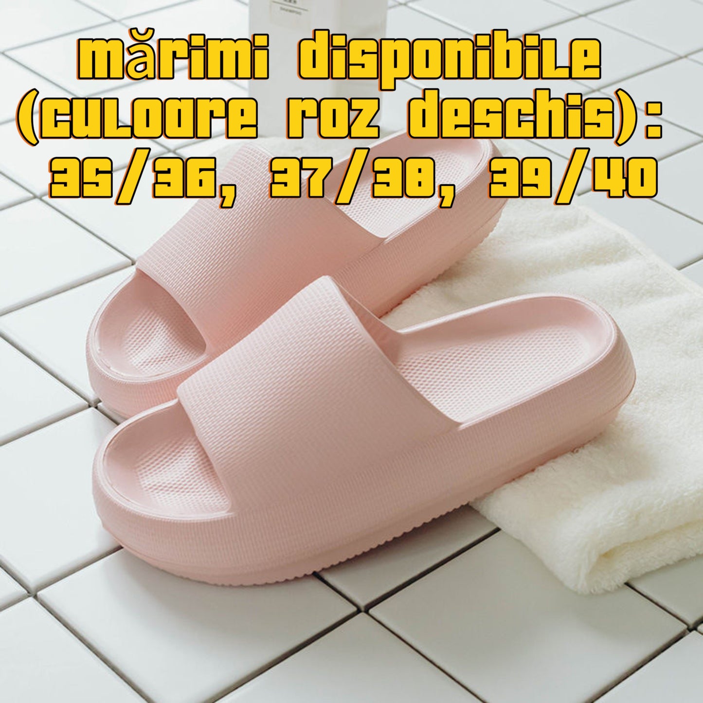 Papuci Vară cu Talpă Groasă – Material MD, Ușori și Confortabili