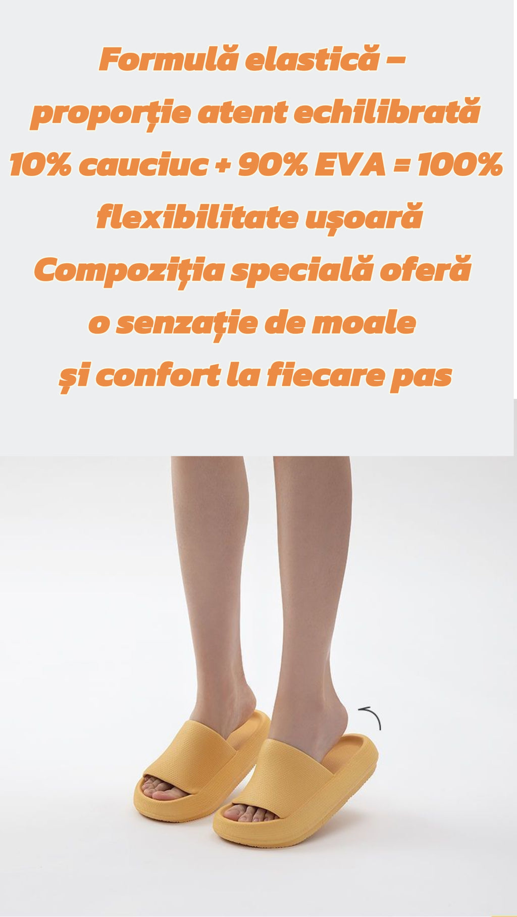 Papuci Vară cu Talpă Groasă – Material MD, Ușori și Confortabili