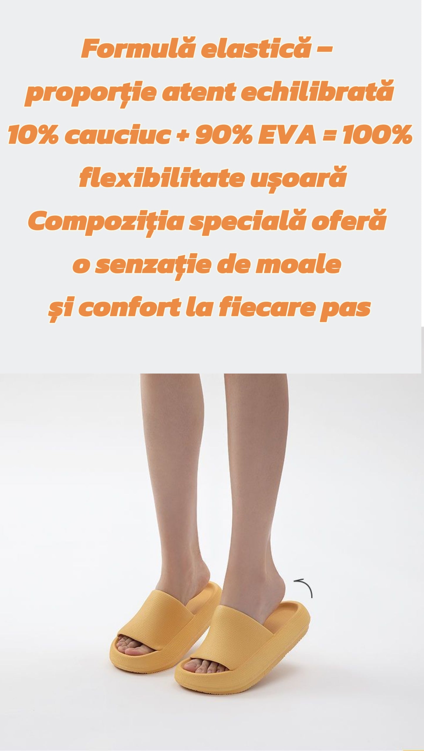 Papuci Vară cu Talpă Groasă – Material MD, Ușori și Confortabili