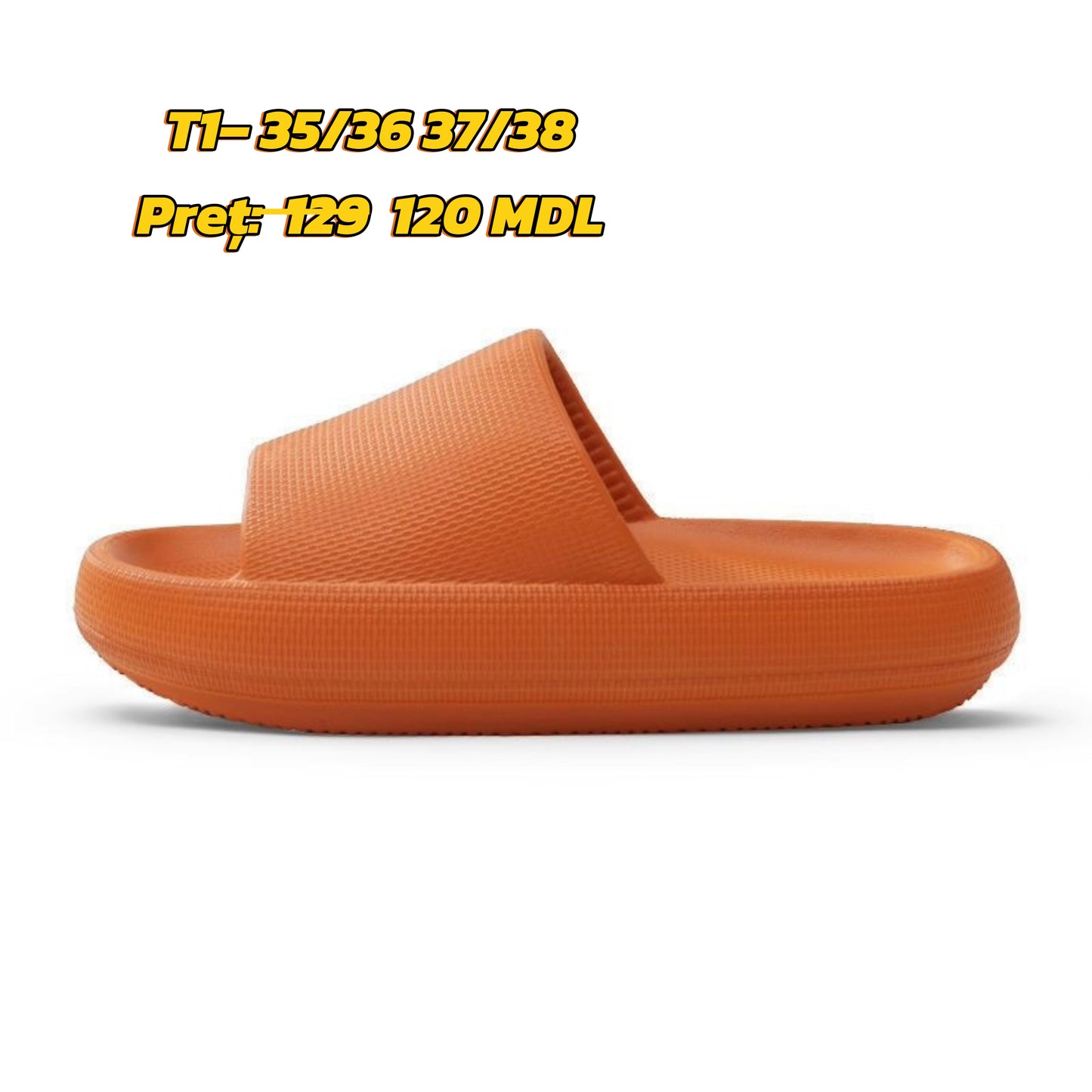 Papuci Vară cu Talpă Groasă – Material MD, Ușori și Confortabili