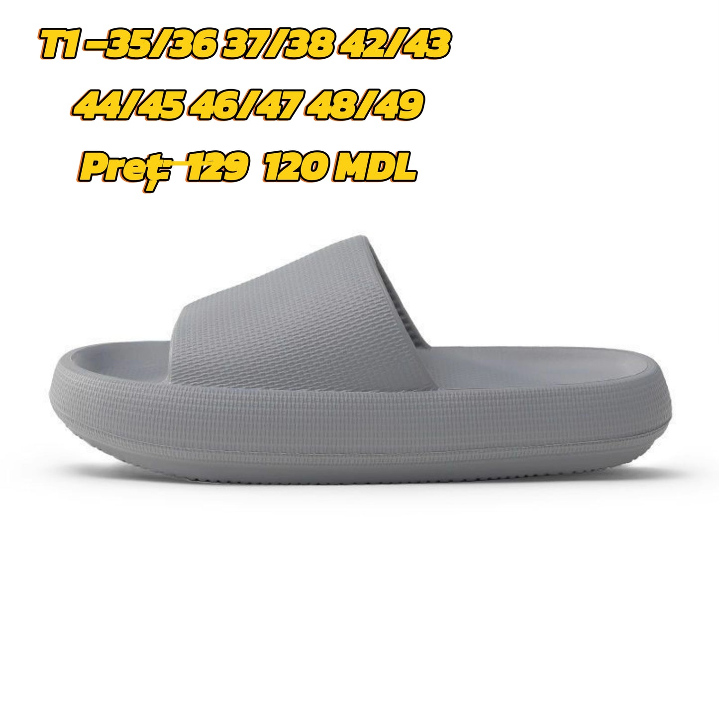 Papuci Vară cu Talpă Groasă – Material MD, Ușori și Confortabili
