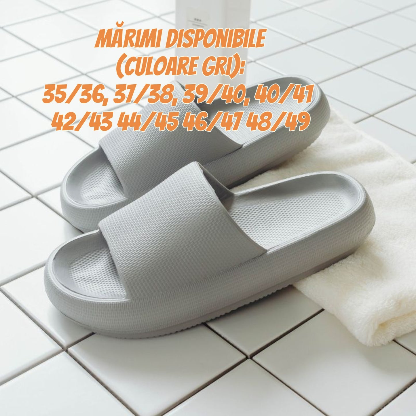 Papuci Vară cu Talpă Groasă – Material MD, Ușori și Confortabili